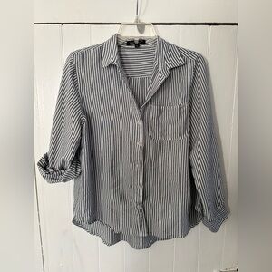 Striped Button-Up Shirt